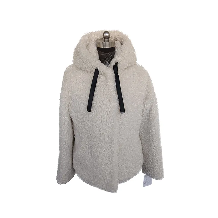 Teddy Fur Bomber jaka ar kapuci